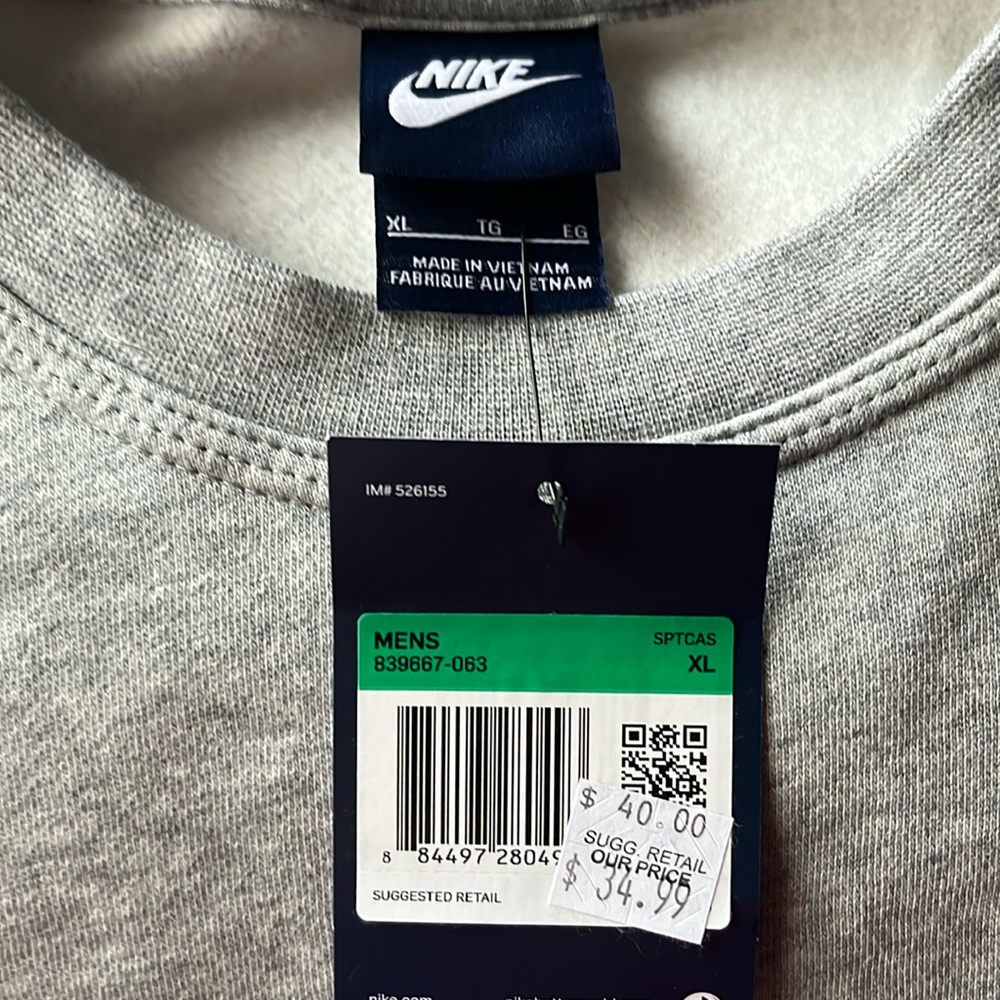 NIKE men’s sweatshirt (not hooded) size X-Large